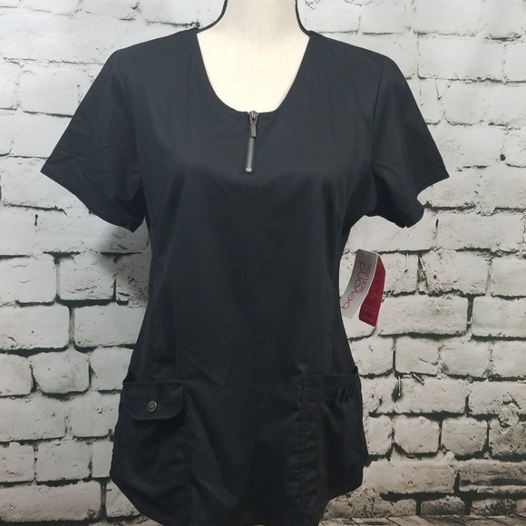 beyond scrubs Tops - Beyond Scrubs Mia Zip Neck Medium